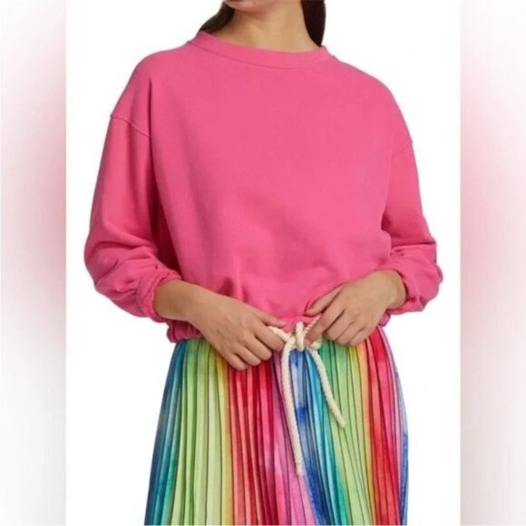 Le Superbe - Pink Crewneck  Drawstring Sweater P6443 - Picture 1 of 9
